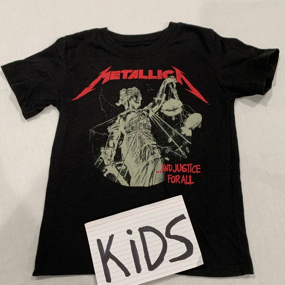 Metallica Toddler Boys and Justice for All Short Sleeve Black T-Shirt Size 4T